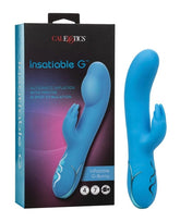Insatiable G Inflatable G-Bunny Vibrator Blue Rechargeable with Thumping and Rabbit Teaser Vibrators - G Spot